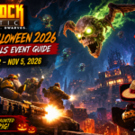 Deep Rock Galactic Hoxxes Halloween 2026 event featuring dwarven miners fighting glowing flying skulls, with Double Performance Points, the Straw Boss hat, and returning Halloween cosmetics.
