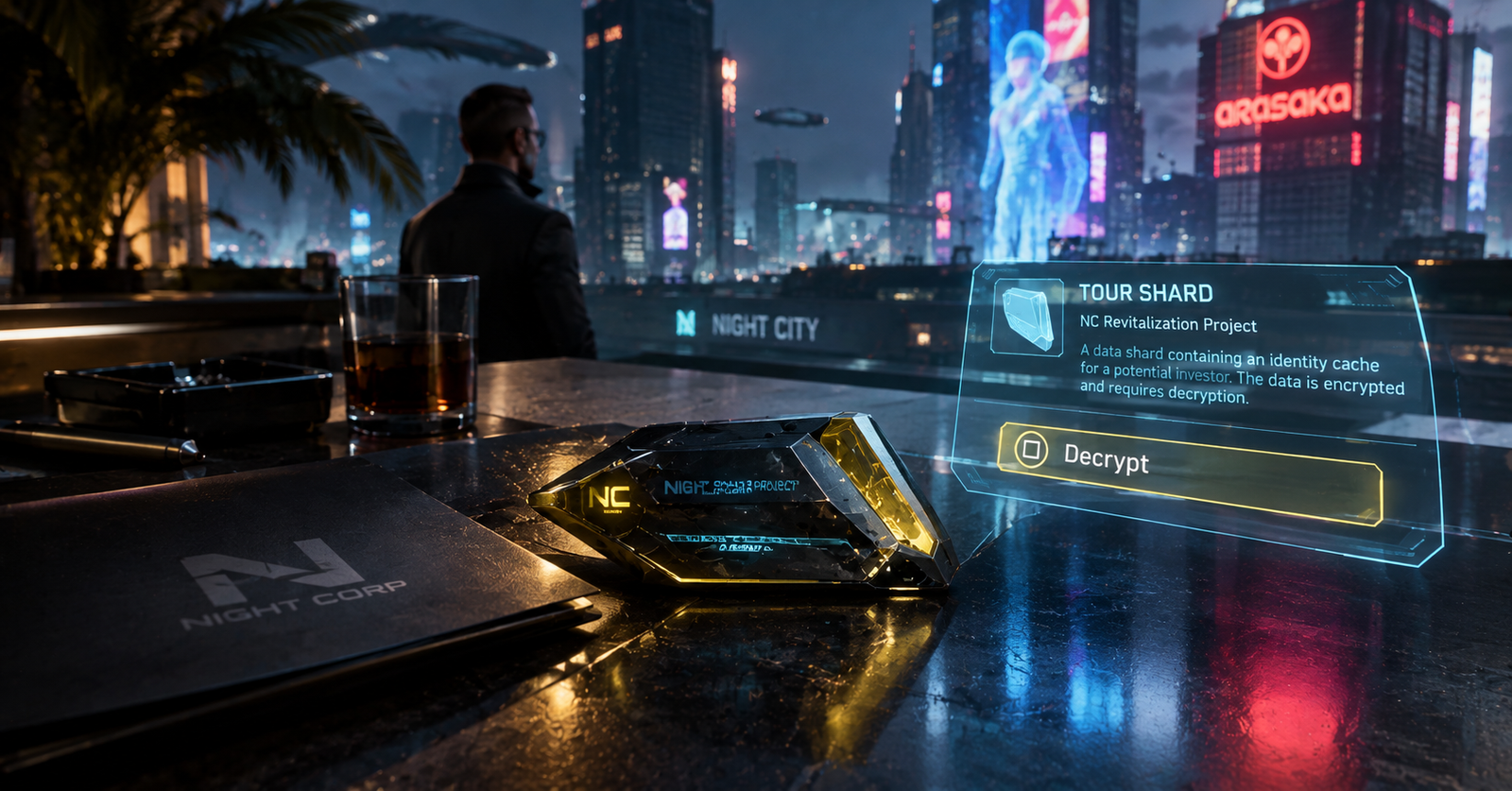 Light Shards Cyberpunk 2077 Tour Shard Decrypt Welcome to Paradise