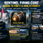 ARC Raiders Sentinel Firing Core farming guide showing locations, drop sources, and best route on Dam Battlegrounds