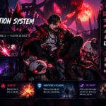 Demons' Night Fever Peon Exploitation System guide featuring a dark fantasy hero, sinister minions, Peon sacrifices, Perverse Points and release details.
