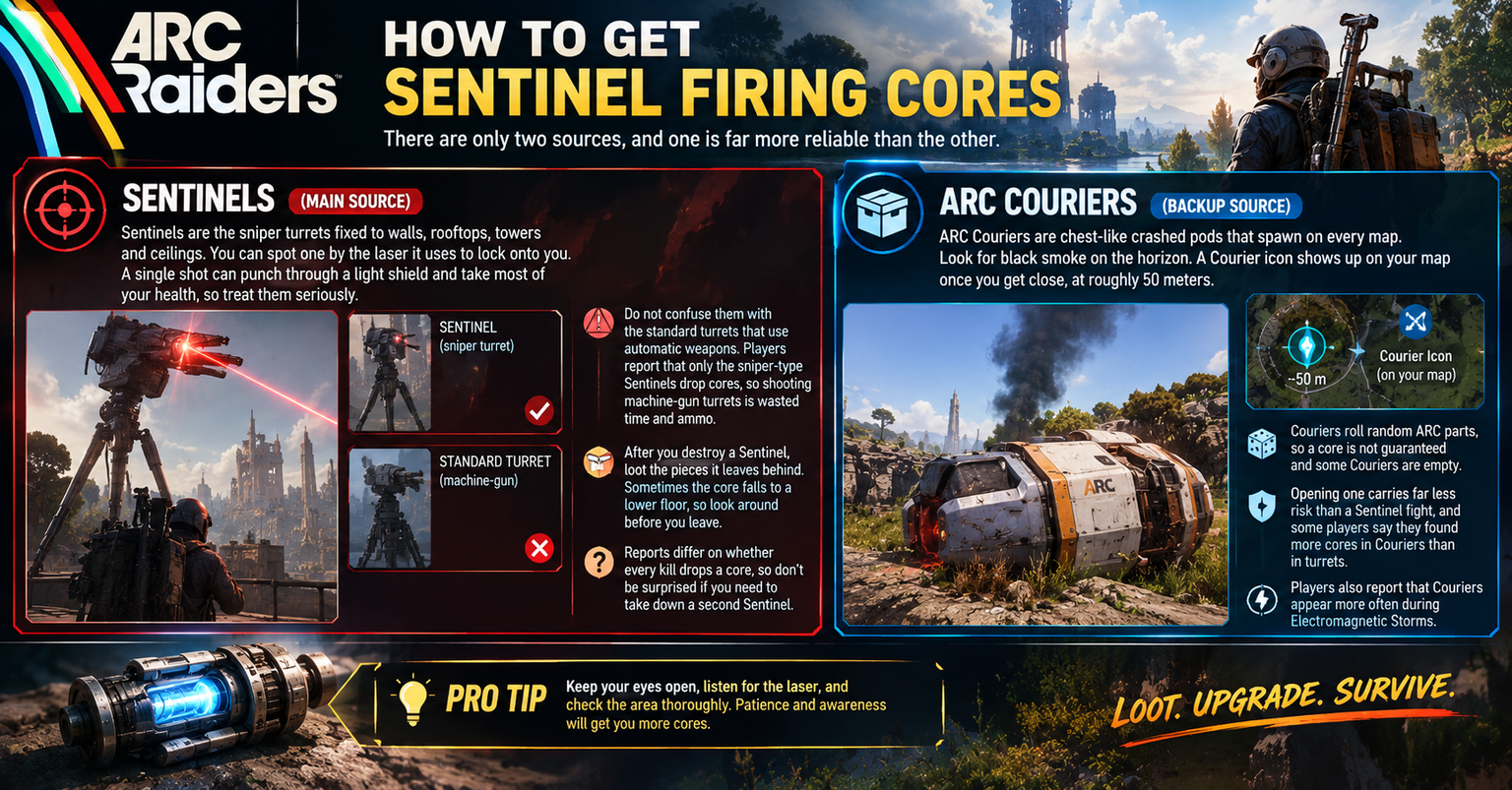 Sentinel Firing Core ARC Raiders Locations & Farming