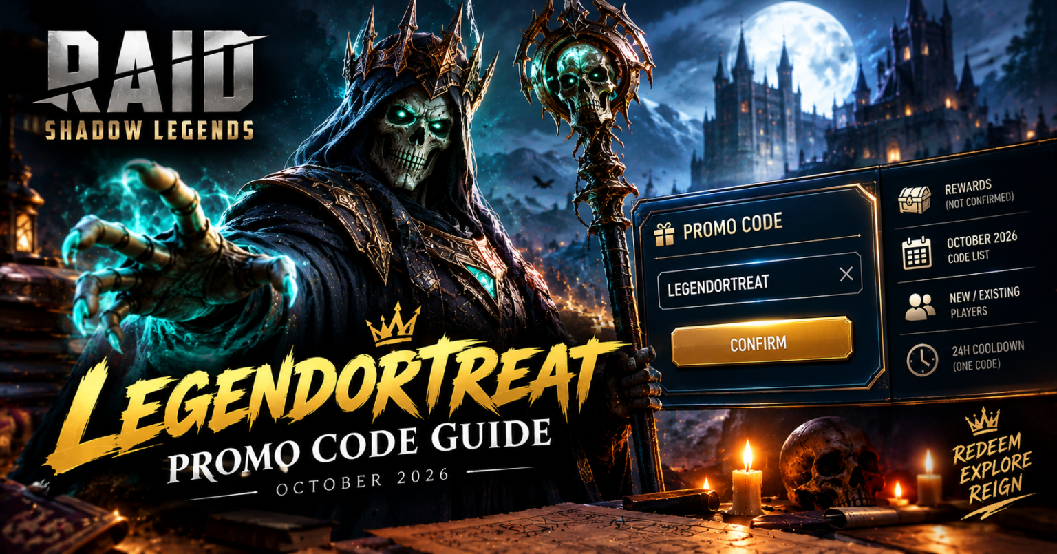 Promotion Disclaimer RAID: Shadow Legends LEGENDORTREAT Promo Code: What We Could Verify and ...