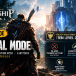 Fellowship Eternal mode unlock guide showing item level 240 requirement, recommended item level 270+, Adventure Mode, capstone changes, and 32 fixed difficulty levels in update 0.5.0.0.